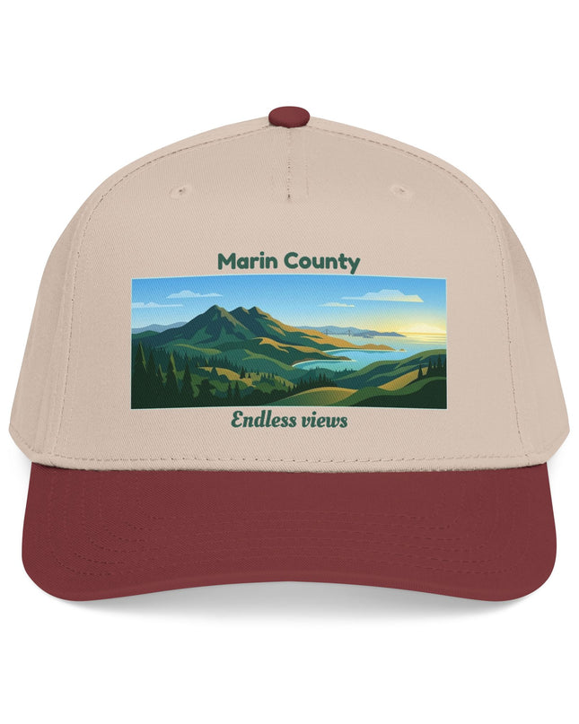 "Marin County - Endless Views" Mid Profile Baseball Cap