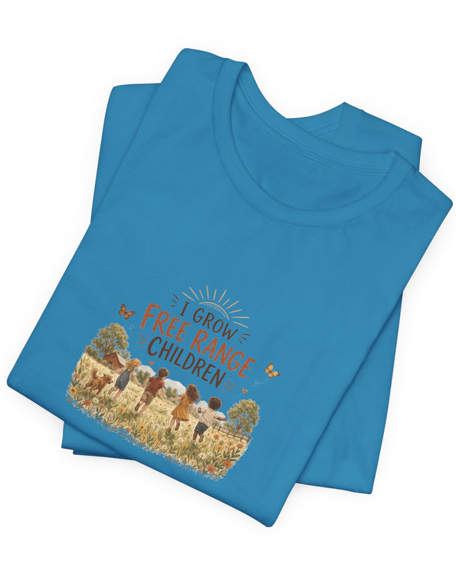 "I Grow Free Range Children" Unisex Jersey Cotton Tee