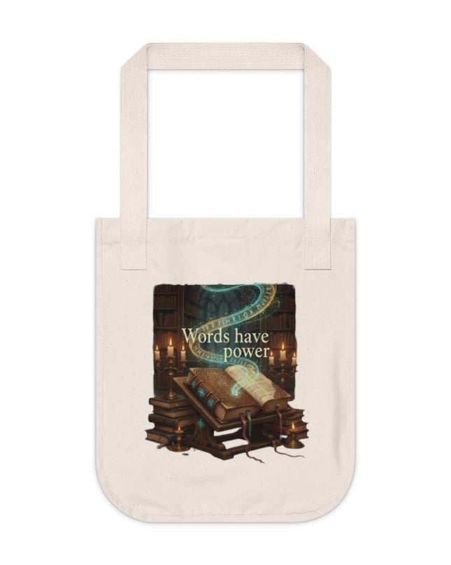 "Words Have Power" Organic Canvas Tote Bag