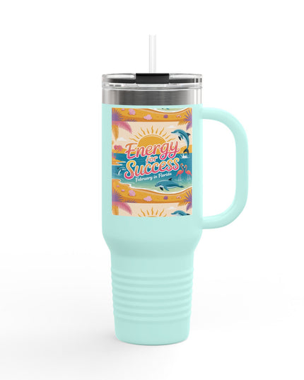 "February in Florida, Energy for Success" Insulated Travel Mug, 40oz