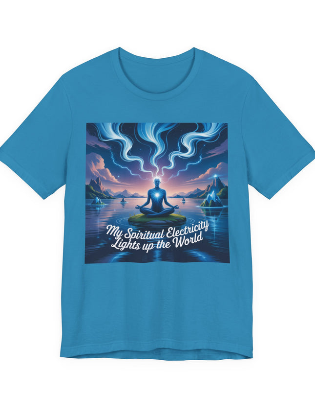 "My spiritual electricity lights up the world" Unisex Jersey Short Sleeve Tee