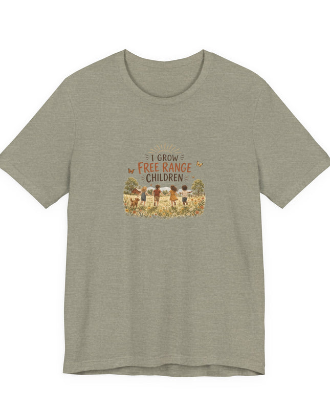 "I Grow Free Range Children" Unisex Jersey Cotton Tee