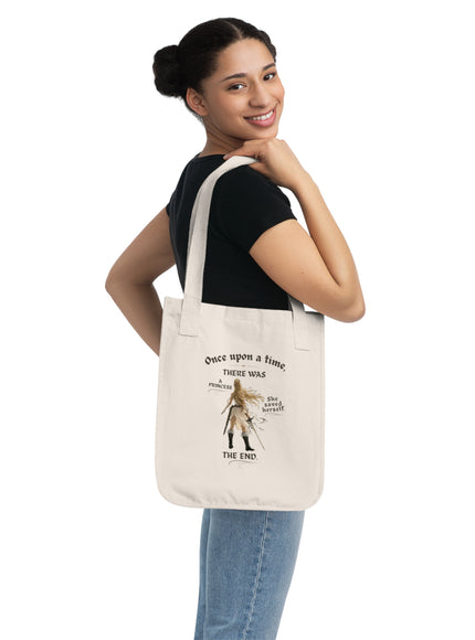 "She Saved Herself" Organic Canvas Tote Bag