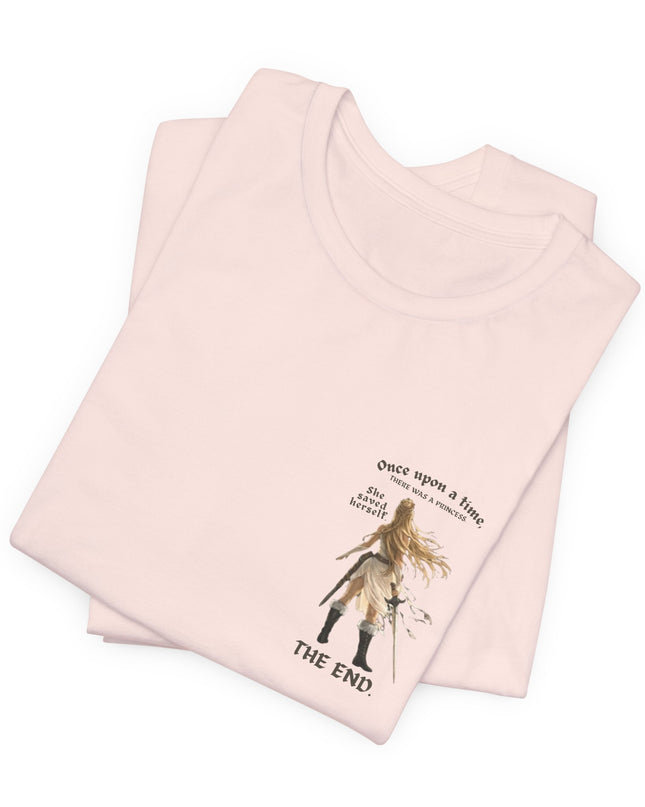 "She Saved Herself" (ink both sides) Unisex Jersey Short Sleeve Tee