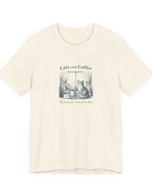 "Cats and Coffee" Unisex Jersey Short Sleeve Tee