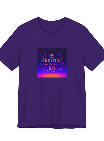 "I Am the Source of my Own Joy, (Energy for Success)" Women's and Men's Jersey Short Sleeve Tee