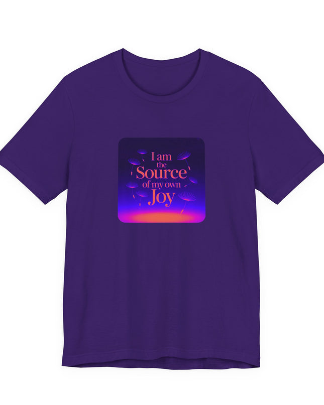 "I Am the Source of my Own Joy, (Energy for Success)" Women's and Men's Jersey Short Sleeve Tee