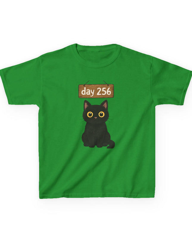Day 256, no blinking black cat Kids Heavy Cotton Tee by Gildan 5000B