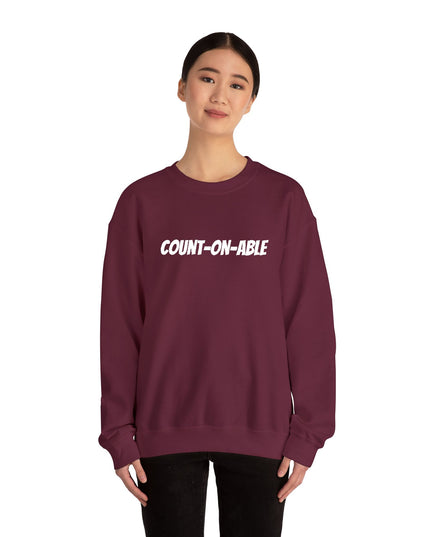 "Count-on-able" Unisex Embroidered Sweatshirt