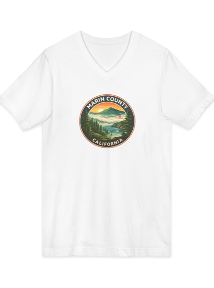 "Above the fog" Unisex Jersey Short Sleeve V-Neck Tee