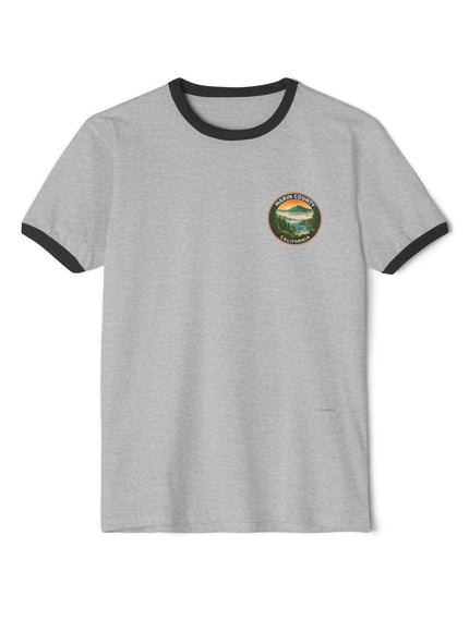 "Marin County - Above the Fog - No Text" (2-sided) Unisex Cotton Ringer T-Shirt