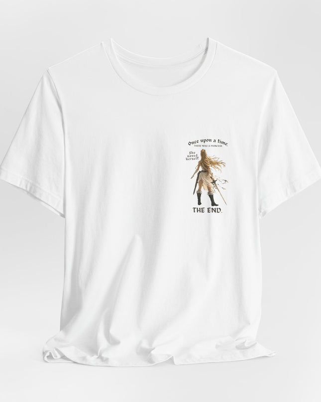 "She Saved Herself" (ink both sides) Unisex Jersey Short Sleeve Tee