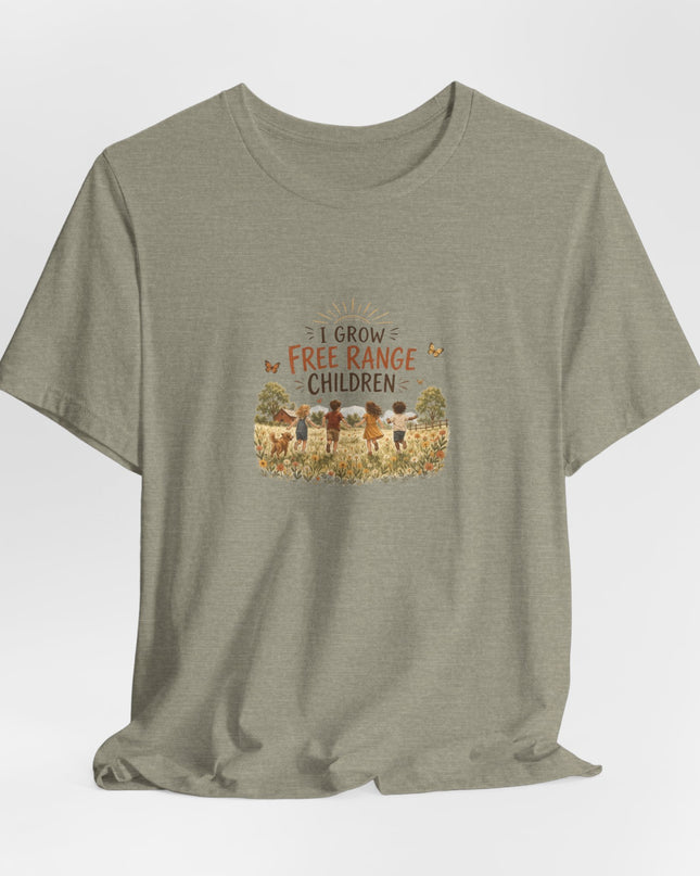 "I Grow Free Range Children" Unisex Jersey Cotton Tee