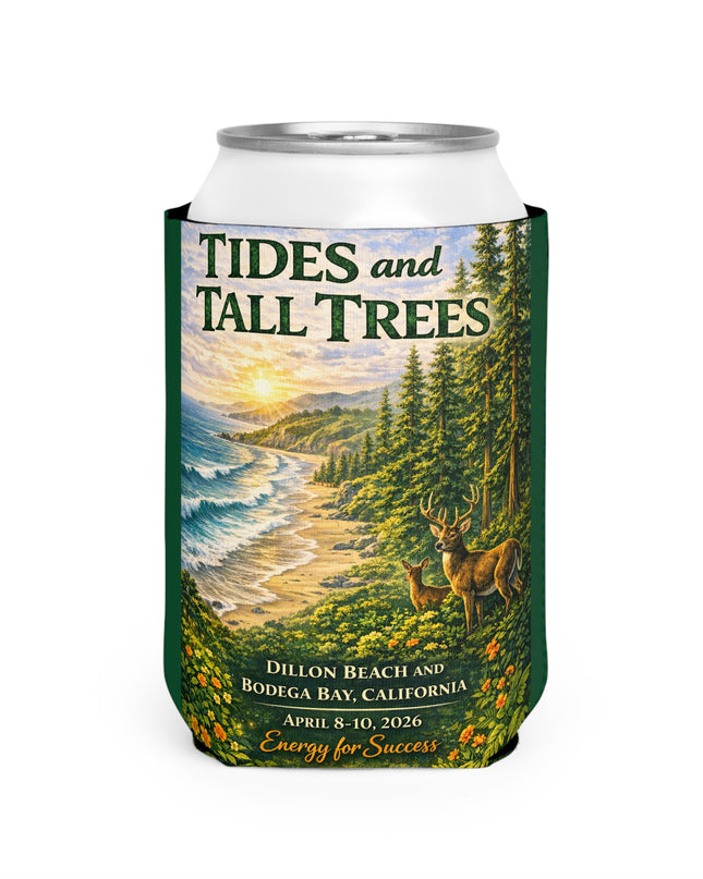"Tides and Tall Trees" Can Cooler Sleeve
