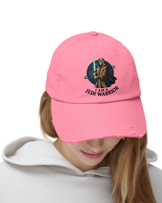 "I am a Jedi warrior" Unisex Distressed Cap
