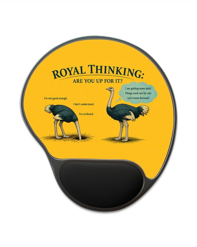 "Ostrich" Mouse Pad With Wrist Rest