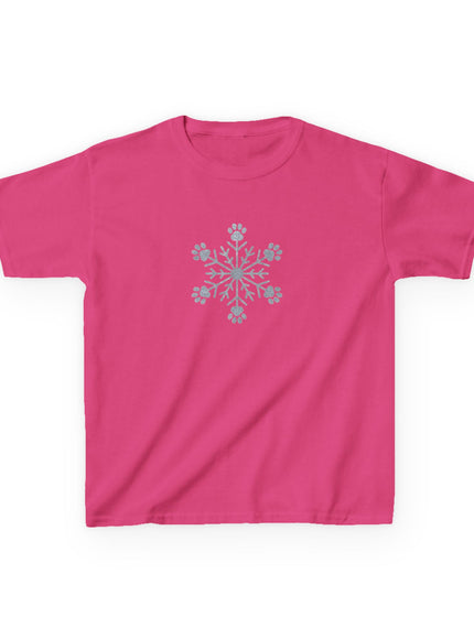 "Snowflake with Paws" Kids Heavy Cotton Tee