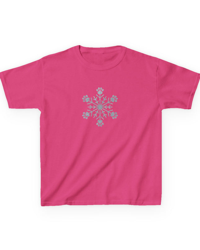 "Snowflake with Paws" Kids Heavy Cotton Tee