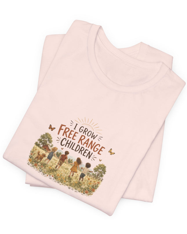 "I Grow Free Range Children" Unisex Jersey Cotton Tee