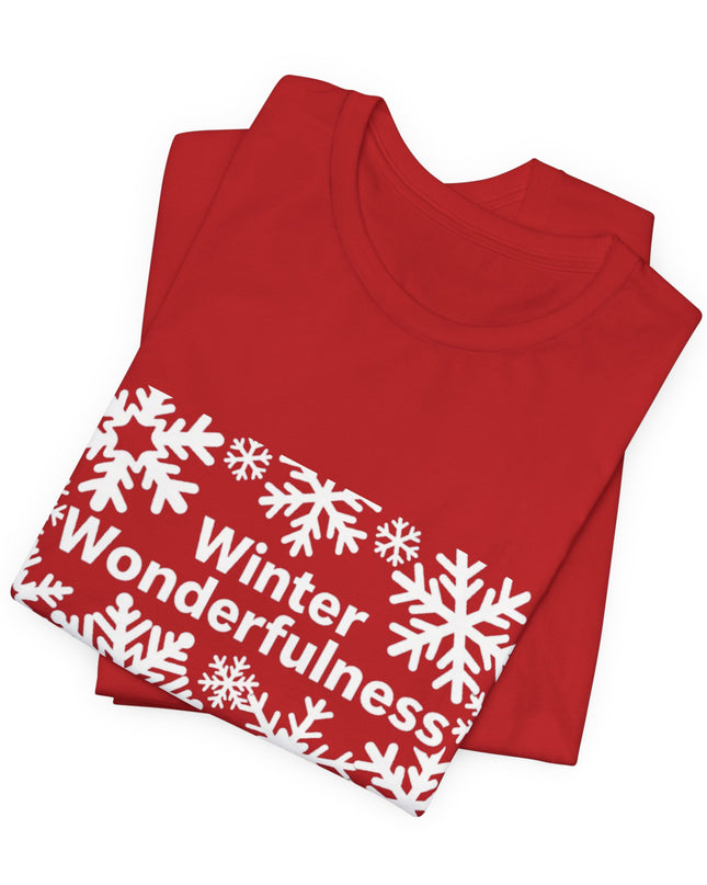 "Winter Wonderfulness" Unisex Jersey Short Sleeve Tee