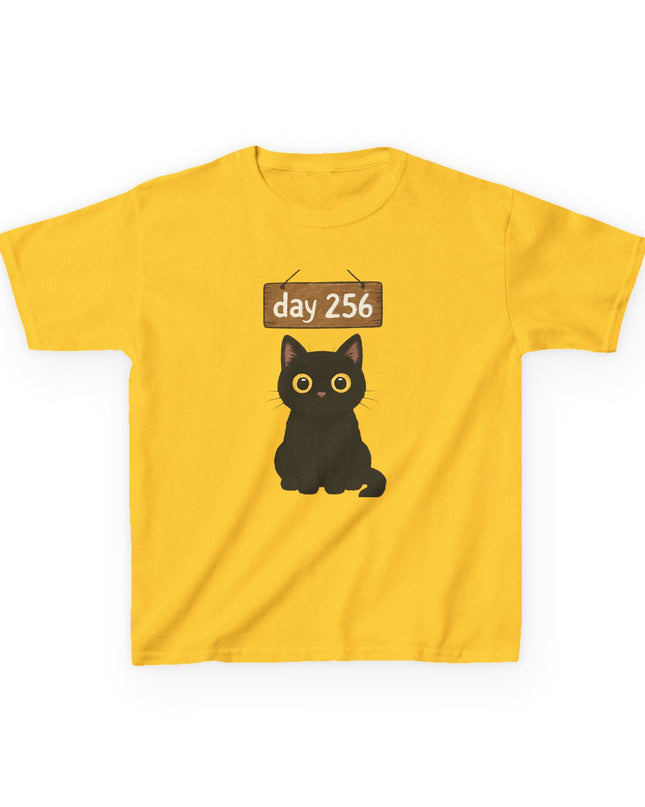 Day 256, no blinking black cat Kids Heavy Cotton Tee by Gildan 5000B