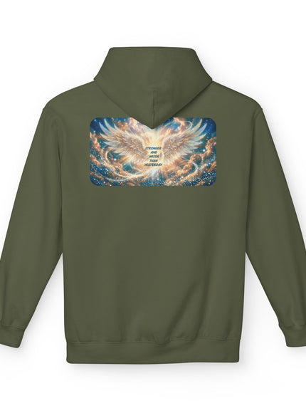 "Stronger and Wiser than Yesterday" Unisex Midweight Softstyle Fleece Hoodie