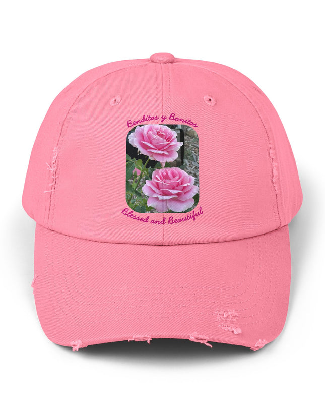 "Blessed and Beautiful" Unisex Distressed Cap