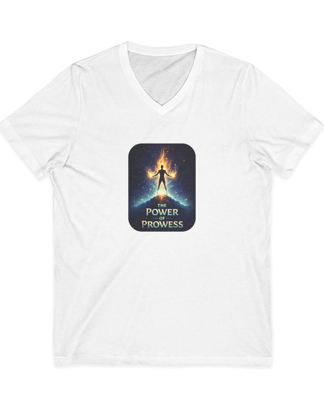 "The Power of Prowess" Unisex Jersey Short Sleeve V-Neck Tee