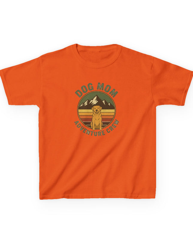 "Dog Mom Adventure Crew" Kids Heavy Cotton Tee