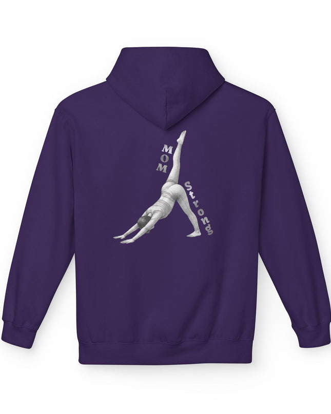 "Mom Strong Pilates" (Lighter ink on both sides) Unisex Midweight Softstyle Fleece Hoodie