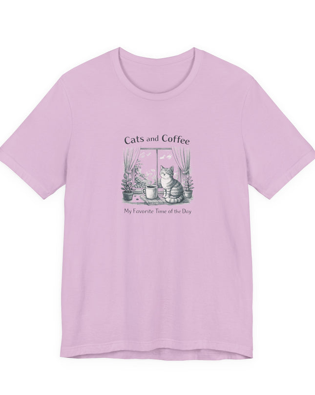"Cats and Coffee" Unisex Jersey Short Sleeve Tee