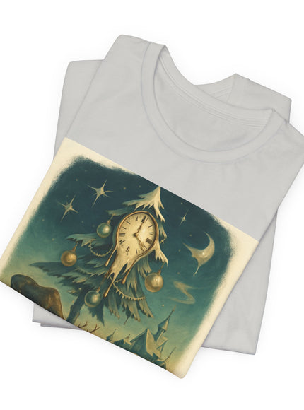 "Classic Christmas Scene - Salvador Dali Style"  Unisex Jersey Short Sleeve Tee