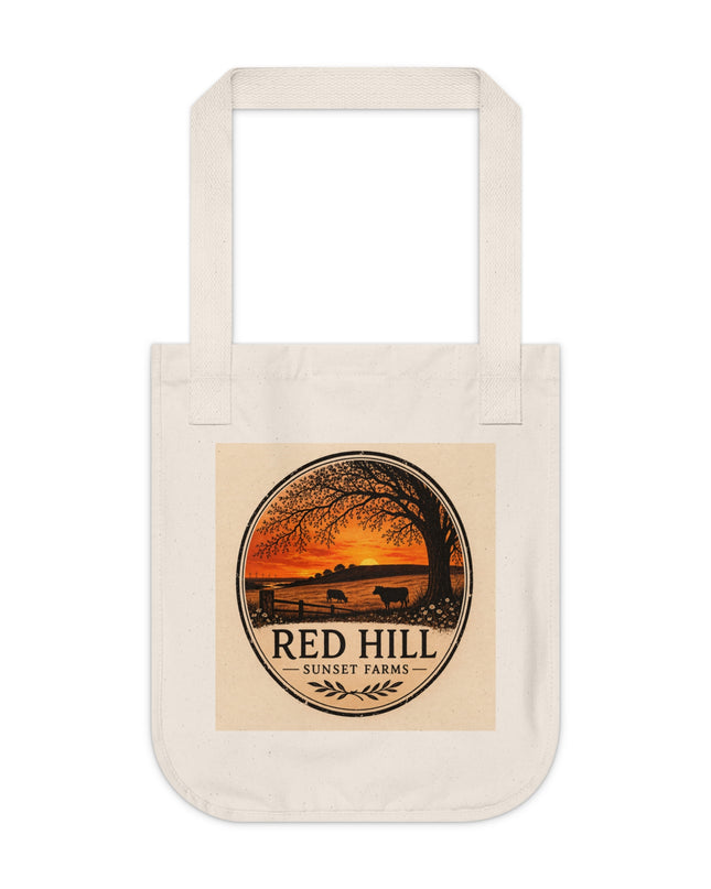 "Red Hill Sunset Farms Organic Canvas Tote Bag