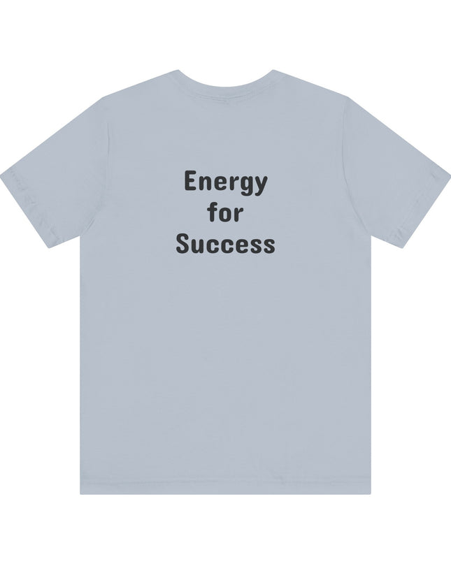 "Energy for Success" with a black and white drawing of a tree, Unisex Jersey Short Sleeve Tee