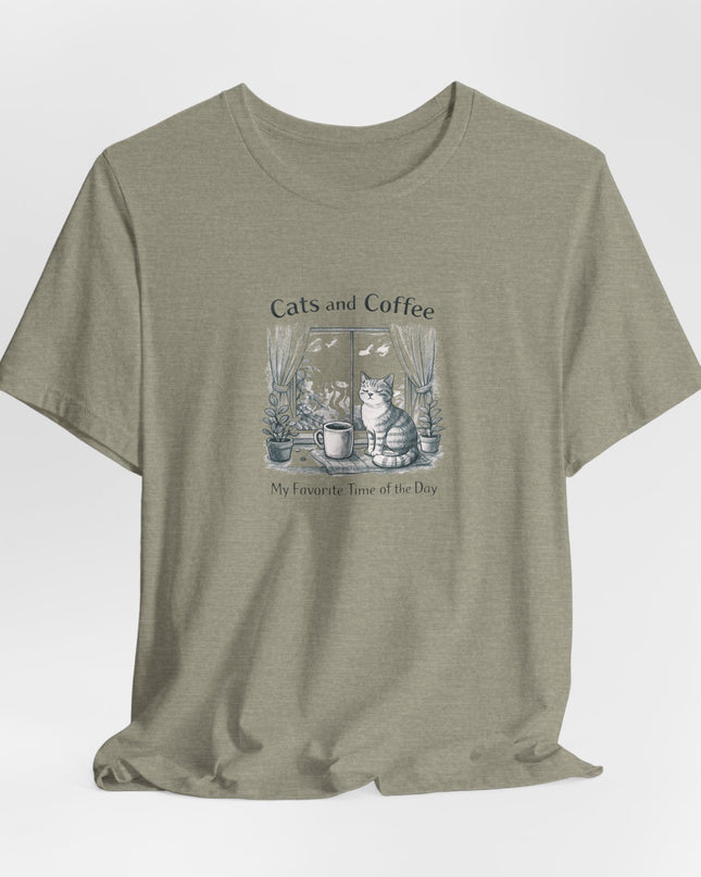"Cats and Coffee" Unisex Jersey Short Sleeve Tee