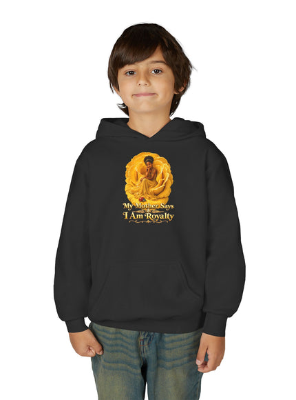 "My Mother Says I am Royalty" Youth Heavy Blend Hooded Sweatshirt