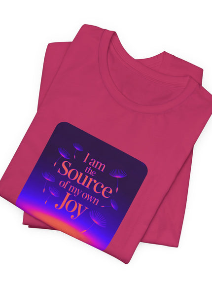 "I Am the Source of my Own Joy, (Energy for Success)" Women's and Men's Jersey Short Sleeve Tee