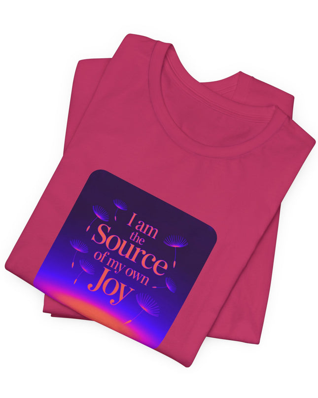 "I Am the Source of my Own Joy, (Energy for Success)" Women's and Men's Jersey Short Sleeve Tee