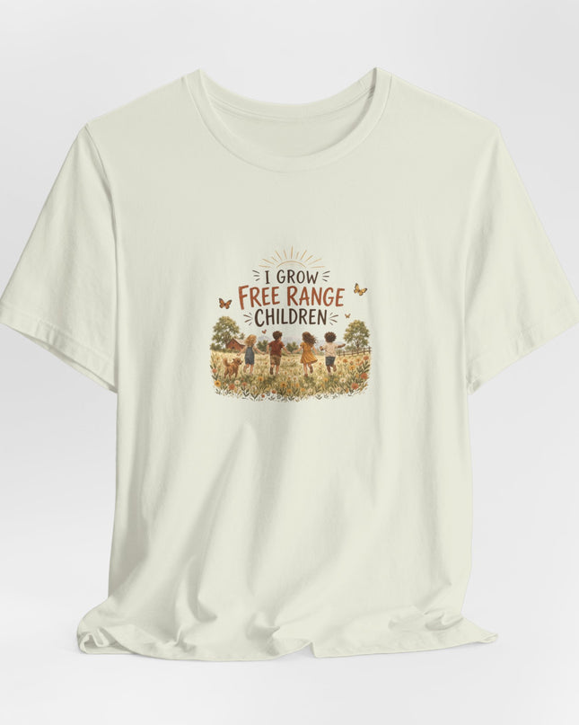 "I Grow Free Range Children" Unisex Jersey Cotton Tee