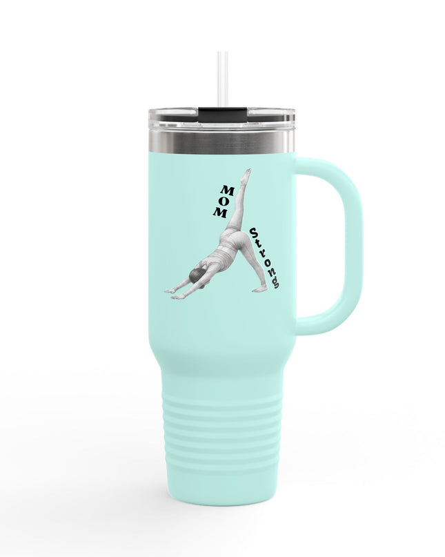 "Mom Strong Pilates" Insulated Travel Mug, 40oz