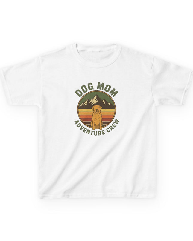 "Dog Mom Adventure Crew" Kids Heavy Cotton Tee