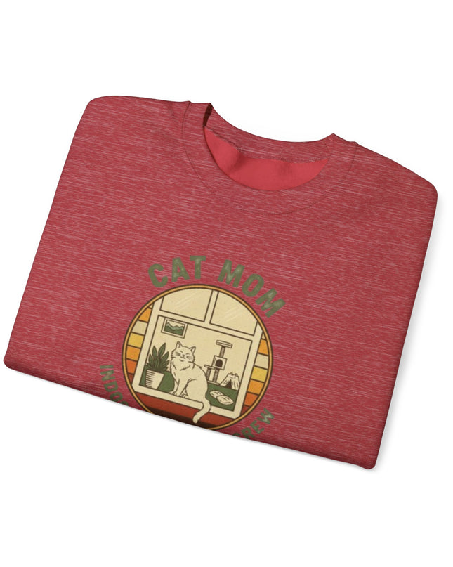 "Cat Mom Indoor Adventure Crew" Unisex Adult Sweatshirt