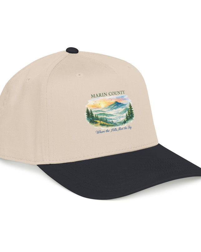 "Marin County, Where the Hills Meet the Sky" Mid Profile Baseball Cap
