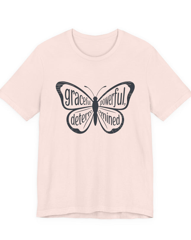 "Butterfly with Words" Unisex Jersey Short Sleeve Tee