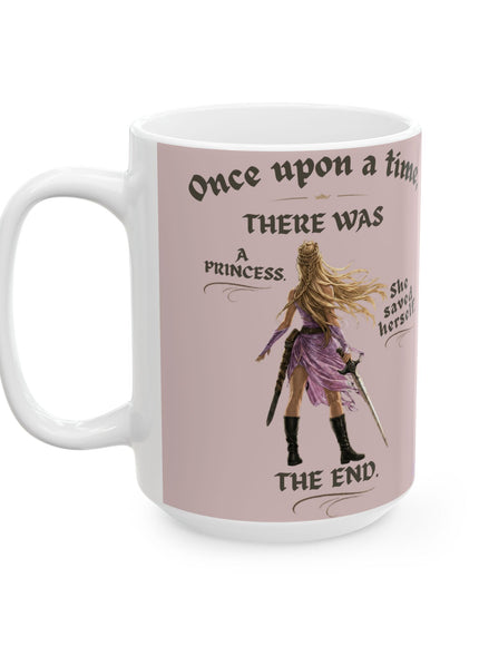 "She Saved Herself" Ceramic Mug, (11oz, 15oz)