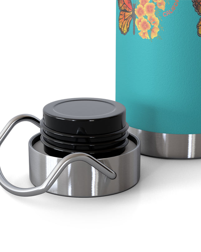 "Butterflies and Poppies Marin County, California" Copper Vacuum Insulated Bottle, 22oz