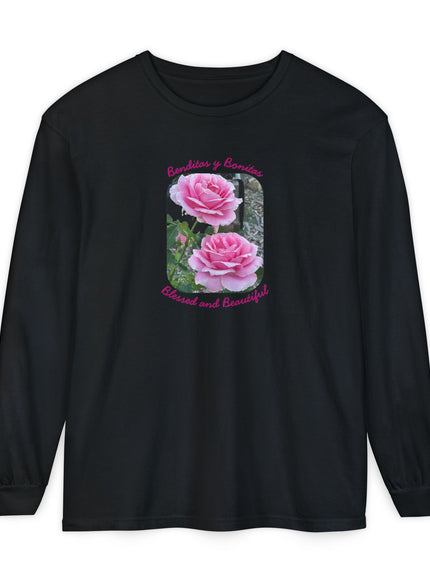 "Blessed and Beautiful" Unisex Garment-dyed Long Sleeve T-Shirt