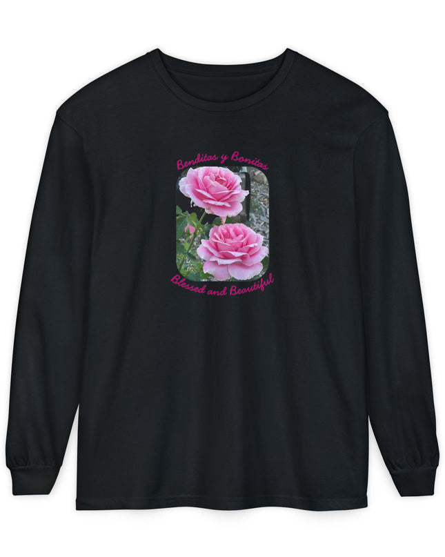"Blessed and Beautiful" Unisex Garment-dyed Long Sleeve T-Shirt