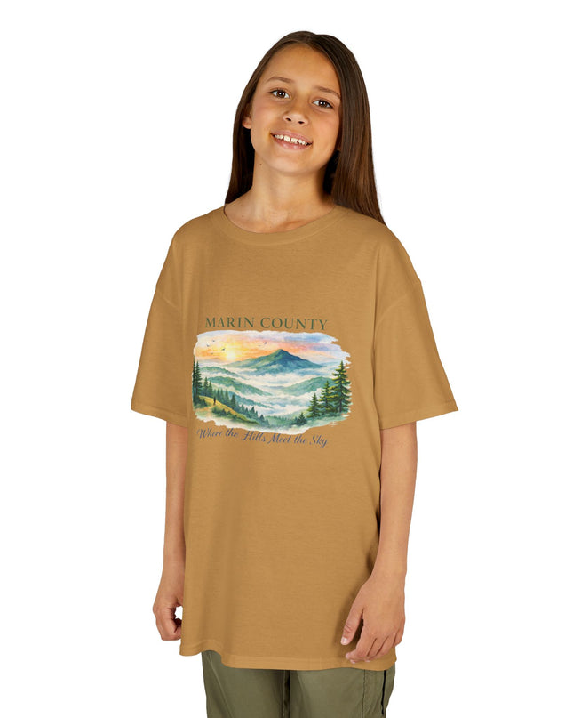 "Marin County, Where the Hills Meet the Sky" Kids Heavy Cotton Tee