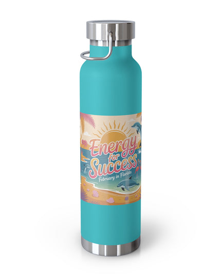 "February in Florida, Energy for Success" Copper Vacuum Insulated Bottle, 22oz